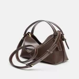 ZARA 자라 스티치 디테일 미니 백 초콜렛 6133 710 721 크로스백 여성