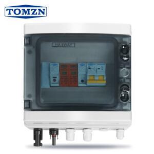 TOMZN 태양광 PV 결합 박스 (번개 보호 기능 포함) 1 입력 DC 600V 퓨즈 MCB SPD 방수 IP65