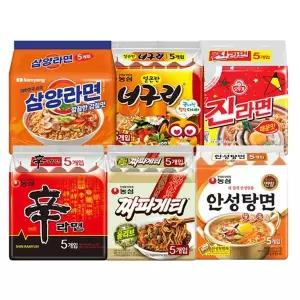 [NS홈쇼핑]봉지라면 혼합 30 (신라면5+짜파게티5+안성탕면5+삼양라면5+너구리5+진라면매운맛..[36145251]