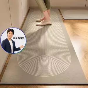 지금 필요한 단단한 미끄럼 발판 흡수력 발매트 강한 규조토 부엌 원형무늬 욕실 싱크대 매트 특대형
