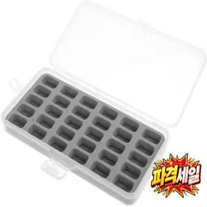 보빈 수납 케이스 홀더 여행용 재봉 30칸 플라스틱 투명 표시 경량 단단히 닫기 실감개 바늘 코바늘 보관함
