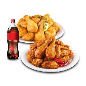 (호식이두마리) (만족두배세트) 후라이드+매운간장+콜라1.25L