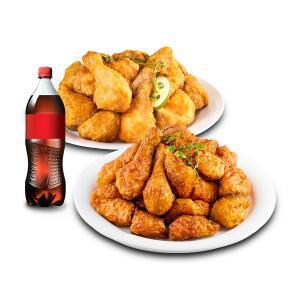 (호식이두마리) (기쁨두배세트) 후라이드+간장치킨+콜라1.25L