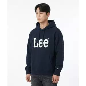 LEE 빅 트위치 로고 후드 티셔츠 네이비