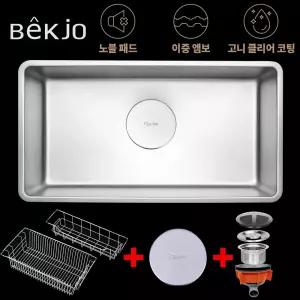 백조씽크 사각씽크볼 깜뽀르테860MAX 엠보코팅 싱크볼교체 올스텐배수구포함