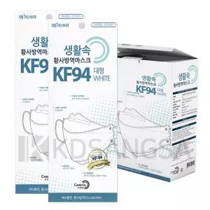케어플 국산 KF94 마스크 대형 흰색 100매 황사마스크