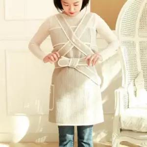 아기 사계절 옛날 체크 베이지 7부 포대기 X자형