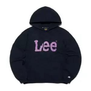 리 LEE 빅 트위치 로고 후드 티셔츠 네이비