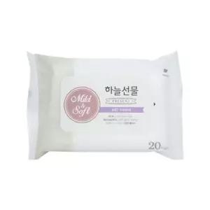 하늘선물 물티슈 20매 리필 여행용 소형