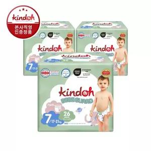 킨도 프리미엄 오슬림 베베가드 팬티형 향균기저귀 7단계 특점보 26매x3팩