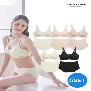 크로커다일 이너웨어 여성속옷 [백화점 정품] 에어로쿨 인견쉘론 스트랩 심리스브라팬티10종세트 CDIJ025_0