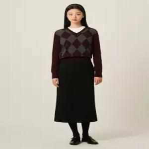 [빈폴레이디스]롱 H라인 스커트 블랙 (BF5927C525)