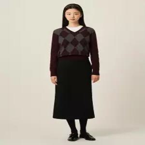 [빈폴레이디스]롱 H라인 스커트 블랙 (BF5927C525)