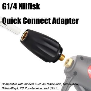 Nilfisk/Alto/KEW 용 1 Pcs 퀵 릴리스 폼 랜스 어댑터-압력 와셔 세차 총용 G1/4 스레드 커넥터