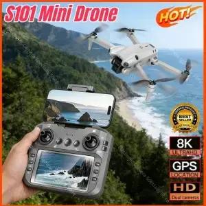 S101 드론 8K 듀얼 카메라 전문가용 5G WiFi 120 스크린 장착 광각 ESC UAV 장애물 회피 쿼드콥터 20000M