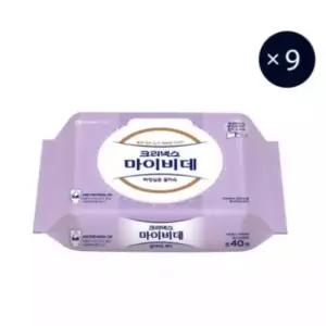 크리넥스 마이비데 센서티브케어 캡형 40매, 9팩