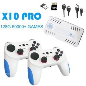 X10 PRO 뉴 레트로 복고풍 엔틱 비디오 게임 콘솔 50000 HD 4K 스틱 40개 이상 에뮬레이터 듀얼 무선 컨트