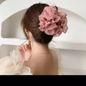 풍성 물결 집게핀 올림머리 빌리본 헤어 집게핀 머리핀 헤어핀