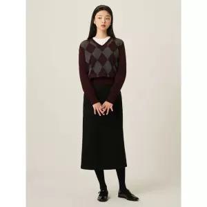 빈폴 레이디스 롱 H라인 스커트 블랙 (BF5927C525)