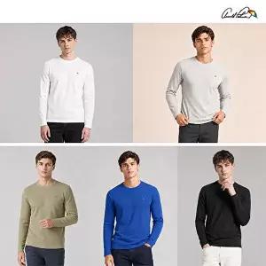 [아놀드파마](26FW 신상) 아놀드파마 남성 코튼 골지 니트 티셔츠 (5종)