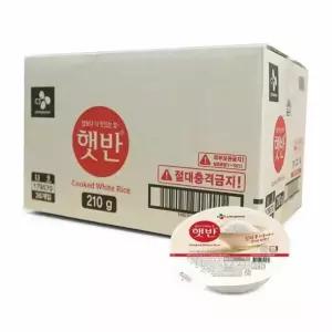 CJ 햇반 둥근햇반 210G X 36 전자레인지밥 즉석쌀밥 즉석백미