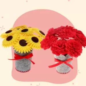 부직포 DIY 만들기 카네이션 꽃화분 스승의날 어버이날 선물 화분 감사 초등 키트 어린이집 부모님