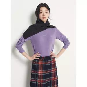 [빈폴레이디스] [Essential] 반넥 긴소매 티셔츠  퍼플 (BF5941E01U)