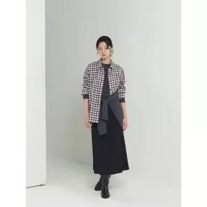 [빈폴레이디스] 기모 체크 오버핏 셔츠  라벤더 (BF5964C03T)