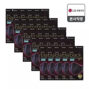 LG생활건강 에어워셔 플러스 블랙 황사방역용마스크 KF94) 대형 1입 x 25개