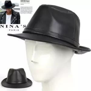 [니나스파리]4SizE_라지핏 가죽페도라남중절모(3SS100)
