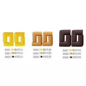 (브라운 중 55 x 55mm x 9T 4개입) 아트사인 ㄱ형 코너 보호대/가드/접착/보호/모서리/안전/쿠션/머리/가구