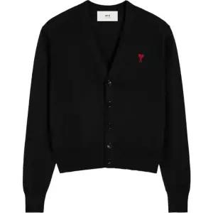 25FW 아미 하트 로고 블랙 여성 가디건 FKC374 001 009
