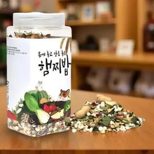햄찌밥 애완 햄스터 키우기 혼합 믹스 사육 사료 해바라기씨 간식 먹이 550g
