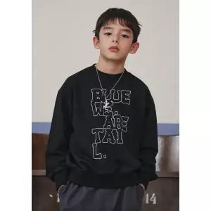 [롯데백화점]블루테일 블랙 맨투맨 티셔츠AAA7TS07BKL