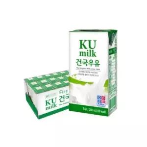 건국우유 멸균우유 200ml x 24팩/J