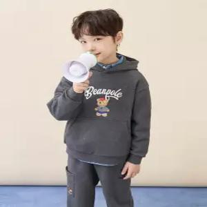 빈폴 키즈 곰돌이 후드 스웨트 셔츠 애쉬 BI6141U104