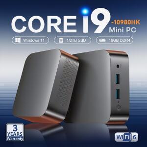 2026 미니 PC 코어 9 10980HK 윈도우 11 프로 데스크탑 PC 게이밍 컴퓨터 16GB/32GB 램 1/2TB SSD W F 6 BT5.2 4K HD 게이밍 미니 PC