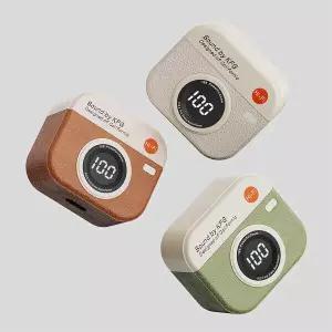 [CTK] 1+1 무선 블루투스 이어폰 레트로팟 ENC 노이즈캔슬링 LED잔량표시 180h사용 200mAh 블루투스5.4