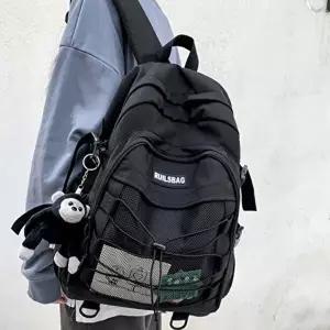 학생 백팩 노트북가방 여행용백팩 남자 검정 출근용 남자출근-WFQHQJL