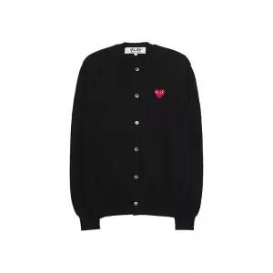 [명품] 26FW 레드 하트 패치로고 울 크루넥 공용 가디건 AX N007 051 1