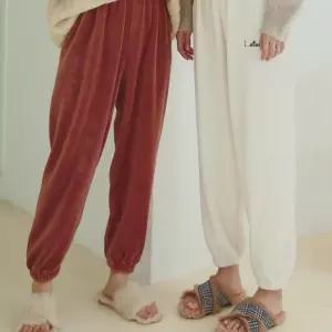 겨울 여성 극세사 수면 바지 겨울파자마 잠옷 홈웨어