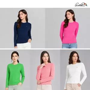 [아놀드파마](26FW 신상) 아놀드파마 여성 소프트 코튼 니트 티셔츠 (5종)