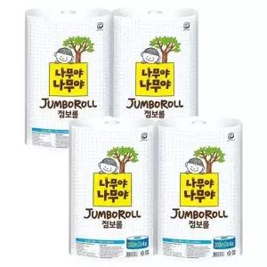 나무야나무야 점보롤 2겹 300m 4롤 4개
