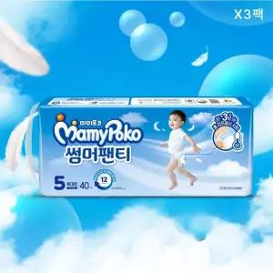 마미포코 여름 기저귀 2025 썸머팬티 5단계 특대형 3팩 1박스 택1 MNS