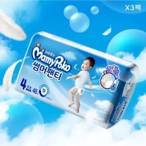 마미포코 여름 기저귀 팬티형 2025 썸머팬티 4단계 대형 3팩 1박스 택1 MNS
