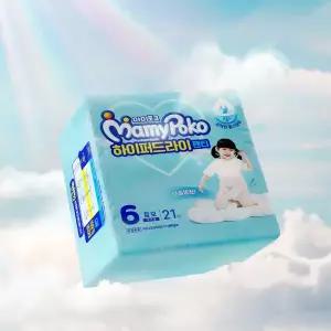 마미포코 팬티형 기저귀 하이퍼드라이 점보 여아 6단계 84매 1BOX MNS