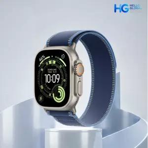 애플 애플워치 울트라3 49mm 셀룰러 새상품 자급제 내츄럴 티타늄 트레일루프 블루브라이트블루 M MEWU4KH/A