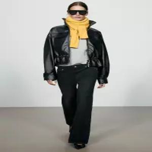 ZARA 페이크 레더 허리 조절 재킷 - 블랙 4749/706/800 645012