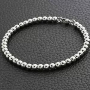 써지컬스틸 골드비드 남녀공용 볼팔찌 4MM 구슬 가족 구슬팔찌