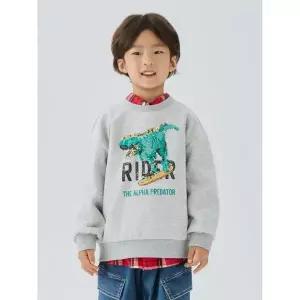 TOPTEN KIDS 공용 플리스 그래픽 스웨트셔츠_MKG4TR3402172553